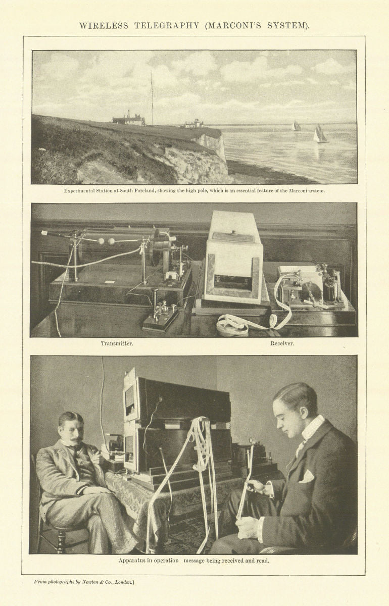 WIRELESS TELEGRAPHY (MARCONI's SYSTEM). South Foreland Transmitter Receiver 1907